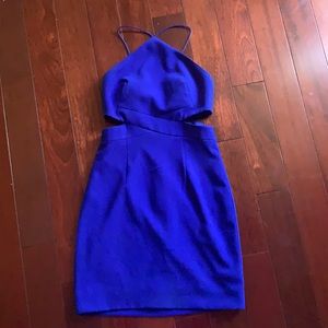 AIDON MATTOX blue mini cross dress